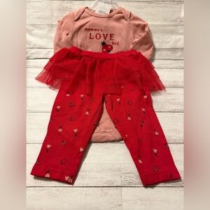 Just One You Carter's Mommy's Love Bug Outfit Bodysuit Tutu Leggings 6m